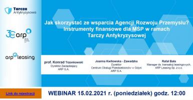 Zaproszenie na webinar ARP