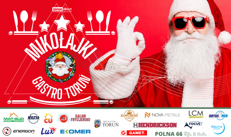 Grafika z tekstem Mikołajki Gastro Toruń