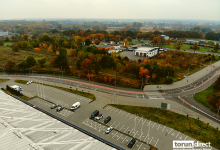 Zdjęcie lotnicze działki przy Pera Jonssona w okolicy stadionu Motoarena 