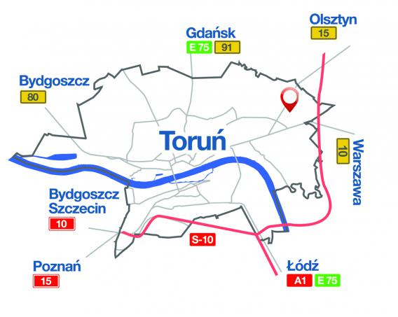 mapa Odległa