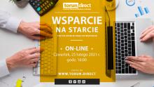Grafika z napisem Wsparcie na Starcie 